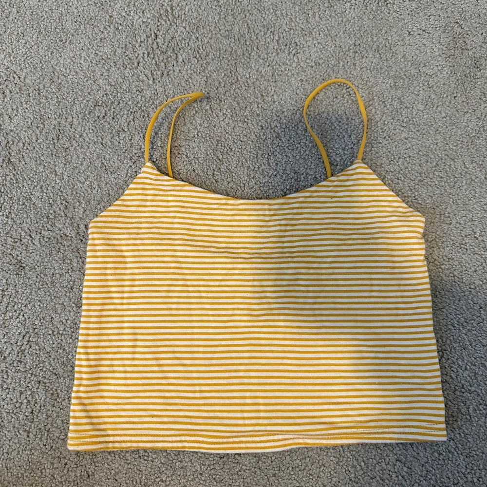 pacsun yellow and white striped tanktop